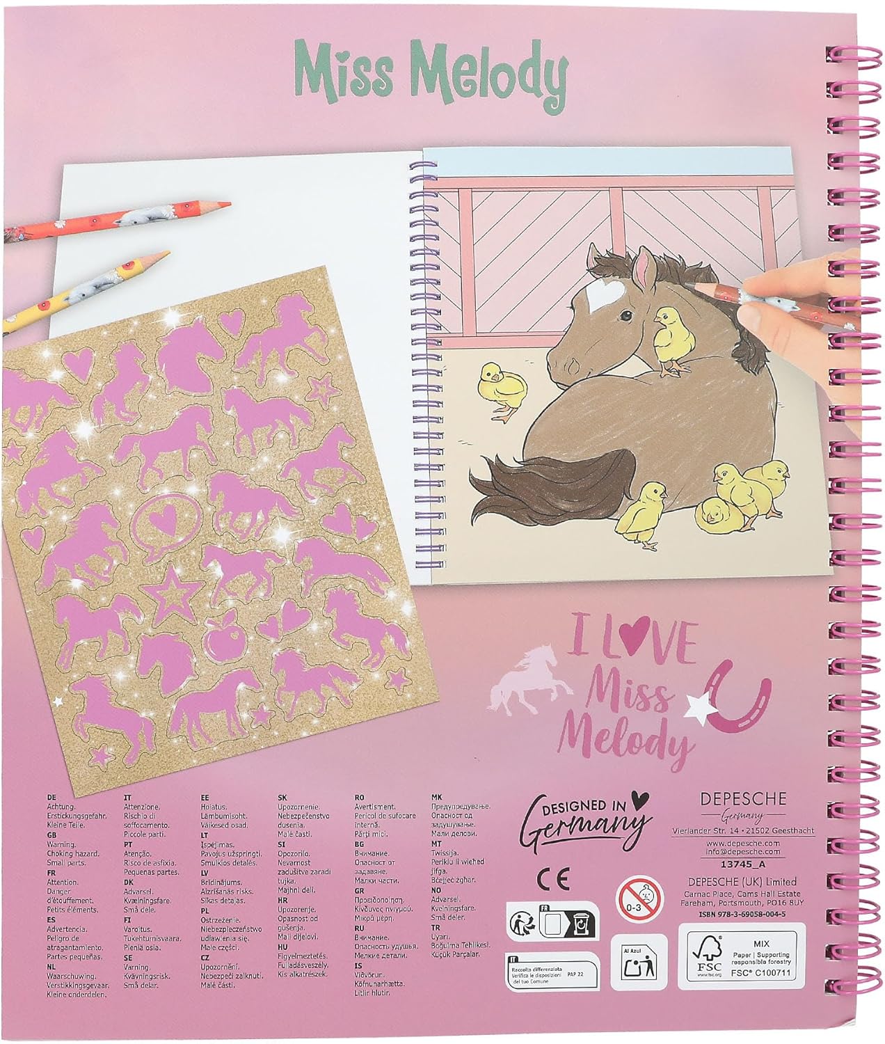 Miss Melody - Colouring Book With Sequins (413745)