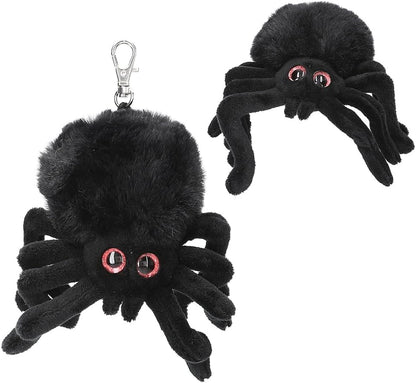 Dino World 413899 Plush Spider Pendant, Black/Brown