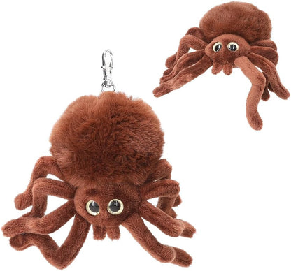 Dino World 413899 Plush Spider Pendant, Black/Brown