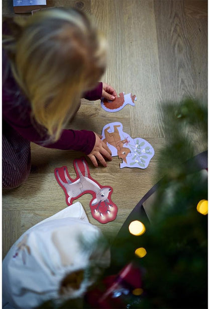 Filibabba Set of 4 puzzles - Wonderful Winter, Forest friends