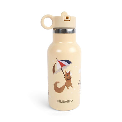 Filibabba Star Catchers Stainless Steel Thermo Water Bottle, 350 ml Capacity, Beige