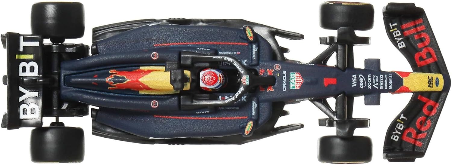 Hot Wheels Premium Formula 1 Collection 1:64 Scale Die-Cast Oracle Red Bull Racing RB20 Vehicle with Real Riders Tires & Metal Body & Chassis, JBM12