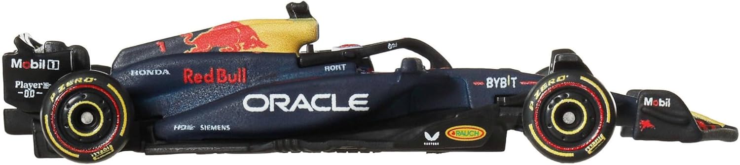 Hot Wheels Premium Formula 1 Collection 1:64 Scale Die-Cast Oracle Red Bull Racing RB20 Vehicle with Real Riders Tires & Metal Body & Chassis, JBM12