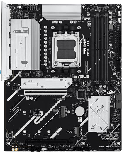 ASUS PRIME B850-PLUS-CSM, AMD ATX Motherboard, 8+2+1 Power Stages, DDR5 Slot, PCIe 5.0, 3 M.2 Slots, Wi-Fi 6E, Ethernet Realtek 2.5Gb, DisplayPort, HDMI, USB-A and USB-C 10Gbps, Aura Sync