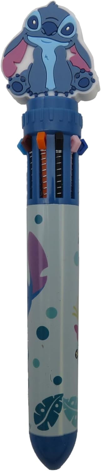CyP Brands Stitch, Ballpoint Pen 10 Colours, Writing, School Supplies, Multicoloured, Official Product