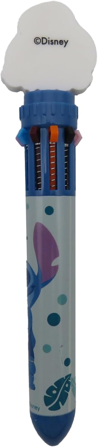 CyP Brands Stitch, Ballpoint Pen 10 Colours, Writing, School Supplies, Multicoloured, Official Product