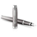 Parker Penna stilografica IM Writing Rituals, finitura grigia con sfumatura, puntale cromato, punta media, inchiostro blu, confezione regalo