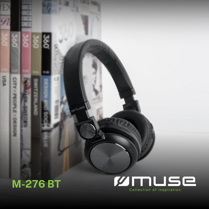 Muse M-05 276 BTB Bluetooth Wireless Stereo Cuffie Over-Ear, funzione Hands Free, include cavo USB e AUX in
