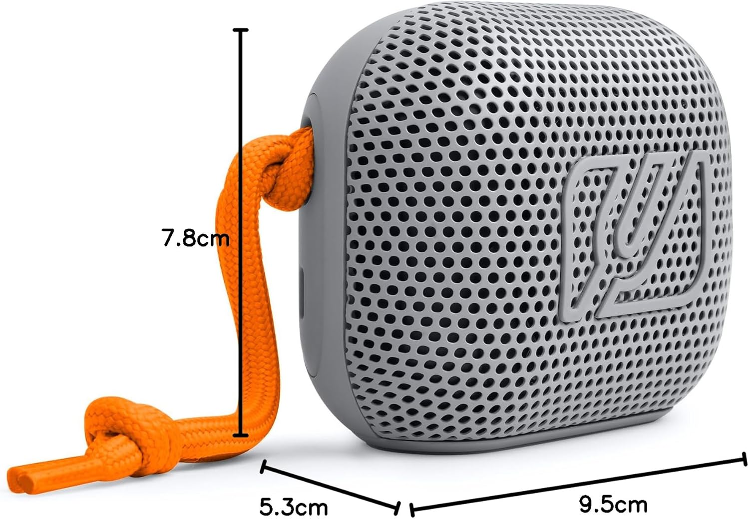 Muse: Compact Portable Bluetooth Speaker Splash Roof Light Grey