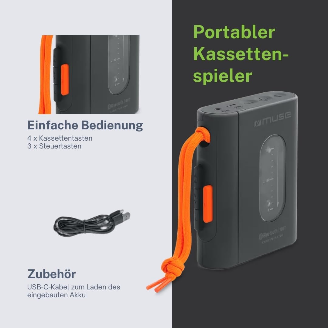 Muse: Portable Cassette Player With Bluetooth Connectivity