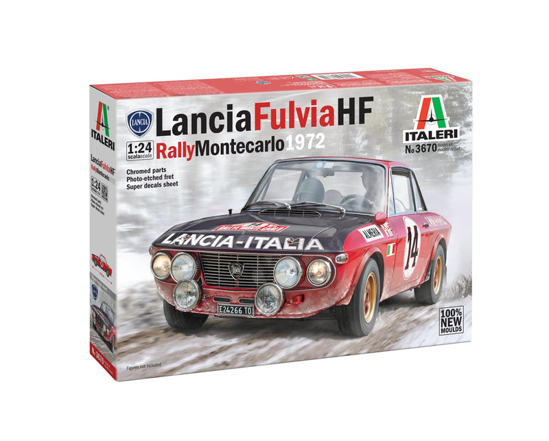 Italeri 3670 Lancia Fulvia HF Rally Monte Carlo 1972 1:24 Scale Plastic Model Kit/Model Assembly