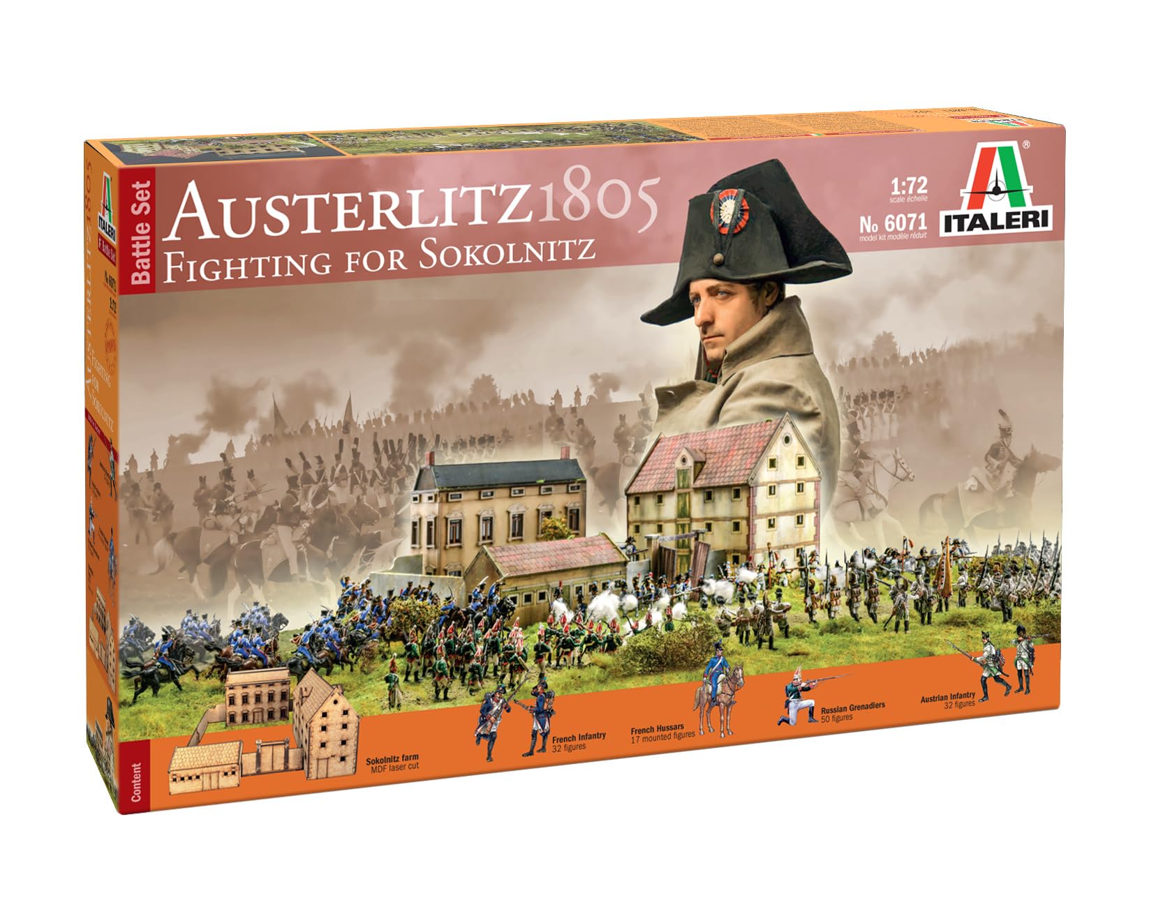 Italeri 6071 Austerlitz 1805 Fighting for Sokolnitz 1:72 Scale Plastic Model Kit/Model Assembly