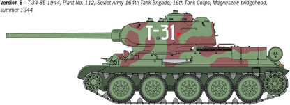 Italeri 6758 T34/85 Zavod 112, scale 1:35, plastic Model Kit/Model Plastic to assemble