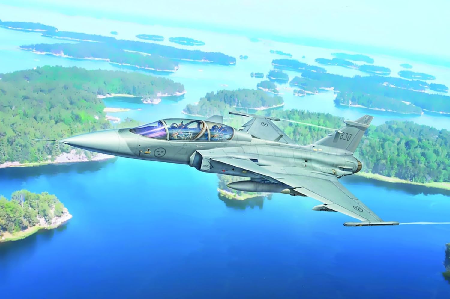 Italeri 91216 Saab JAS-39D Gripen Twin Seater 1:72 Model Kit