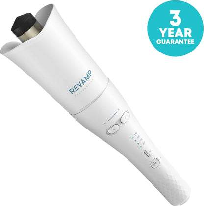 Revamp Progloss Hollywood Curl Automatic Rotating Hair Curler - White Cl-1850