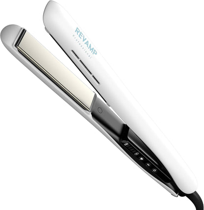 Revamp Progloss Ion Shine Ceramic Hair Straightener - White St-1850