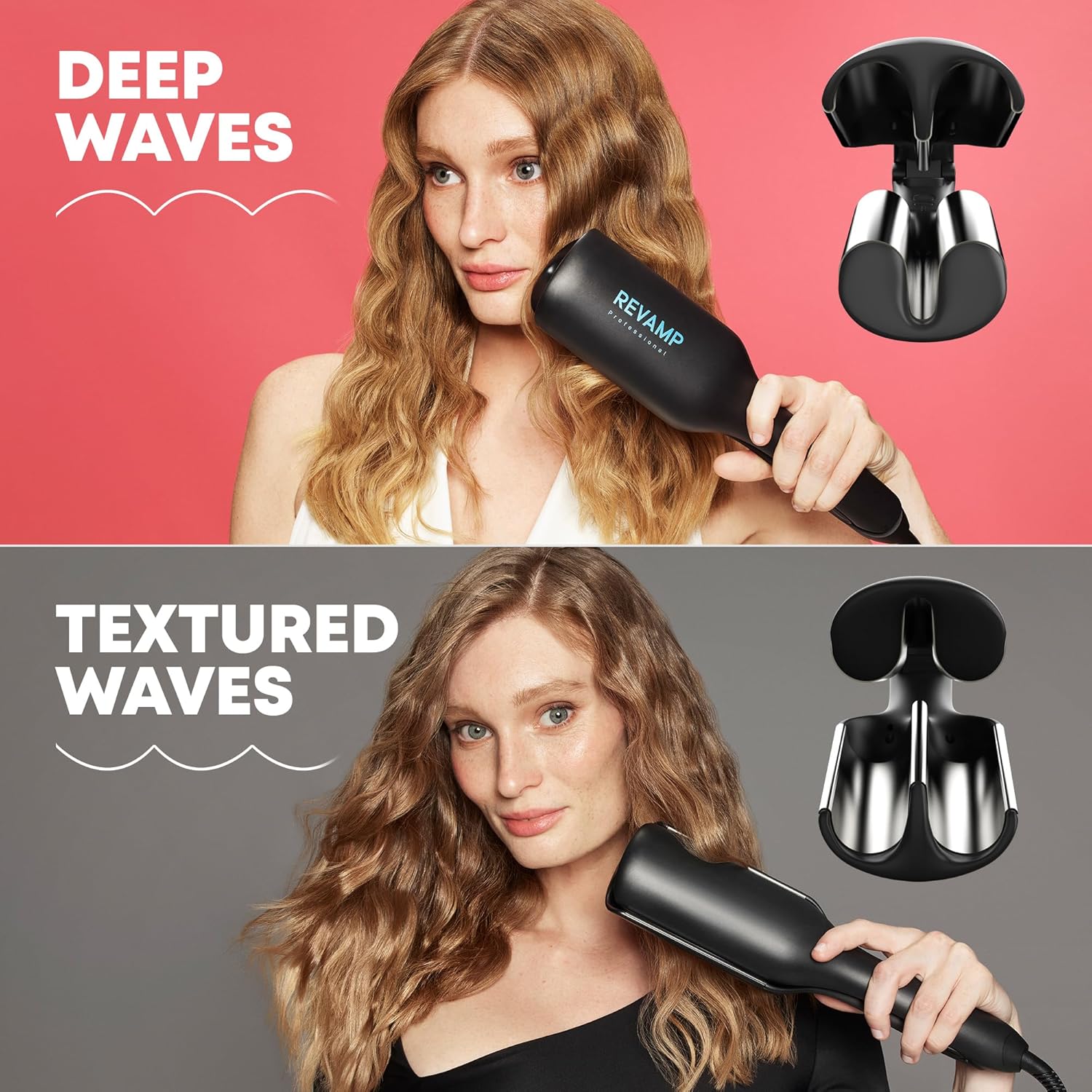 Revamp Progloss 2-In-1 Beach & Volume Waver Wv-3000
