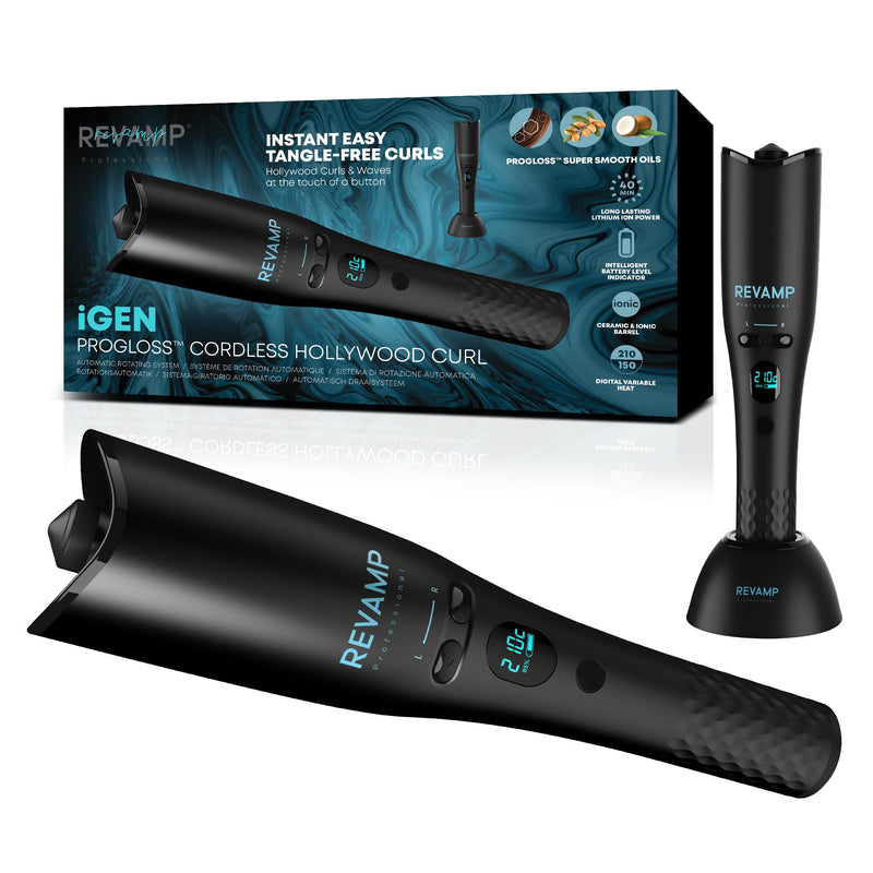Revamp Igen Progloss Cordless Hollywood Curl Automatic Rotating Curler - Cl-2750
