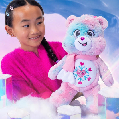 Care Bears Basic Fun Collector Edition – Snowflake Sparkle Bear 35cm – Winter-Themed Soft Toy with Shimmery Details – Eco-Friendly Plush for Kids & Collectors, 14"