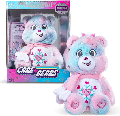 Care Bears Basic Fun Collector Edition – Snowflake Sparkle Bear 35cm – Winter-Themed Soft Toy with Shimmery Details – Eco-Friendly Plush for Kids & Collectors, 14"