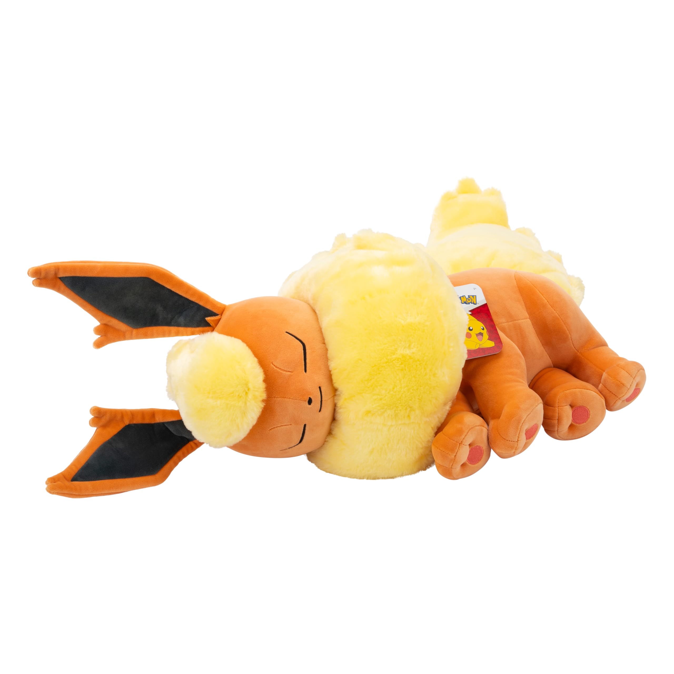 Pokémon Sleeping Plush 45 cm Flareon - Orange/Yellow - Official Pokemon Stuffed Colectible Toy for Children 2+