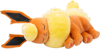 Pokémon Sleeping Plush 45 cm Flareon - Orange/Yellow - Official Pokemon Stuffed Colectible Toy for Children 2+