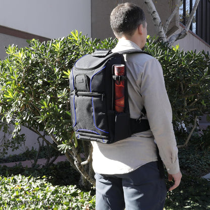 USA Gear MTG-Rucksack, Kompatibel mit Magic the Gathering, MTG-Deck und mehr - TCG-Rucksack Tasche mit Schultergurten, anpassbaren Trennwänden, TCG-Spielmattenhalter, Ordnerfach (Blau