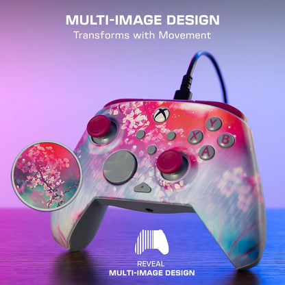 Turtle Beach Rematch Advanced Kyoto Bloom bekabelde gamingcontroller Gelicentieerd voor Xbox Series X|S, Xbox One en Windows-PC met Lenticulair, meervoudig design, toewijsbare knoppen en hairtriggers
