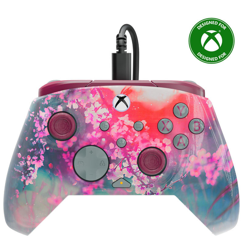 Turtle Beach Rematch Advanced Kyoto Bloom bekabelde gamingcontroller Gelicentieerd voor Xbox Series X|S, Xbox One en Windows-PC met Lenticulair, meervoudig design, toewijsbare knoppen en hairtriggers