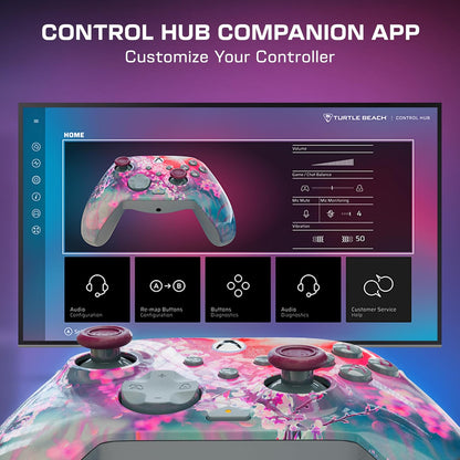 Turtle Beach Rematch Advanced Kyoto Bloom bekabelde gamingcontroller Gelicentieerd voor Xbox Series X|S, Xbox One en Windows-PC met Lenticulair, meervoudig design, toewijsbare knoppen en hairtriggers