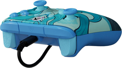 Turtle Beach Rematch Advanced Blue Kitsune bedrade gamingcontroller Gelicentieerd voor Xbox Series X|S, Xbox One en Windows PC met Glow-in-the-dark, herinstelbare knoppen en hairtriggers.
