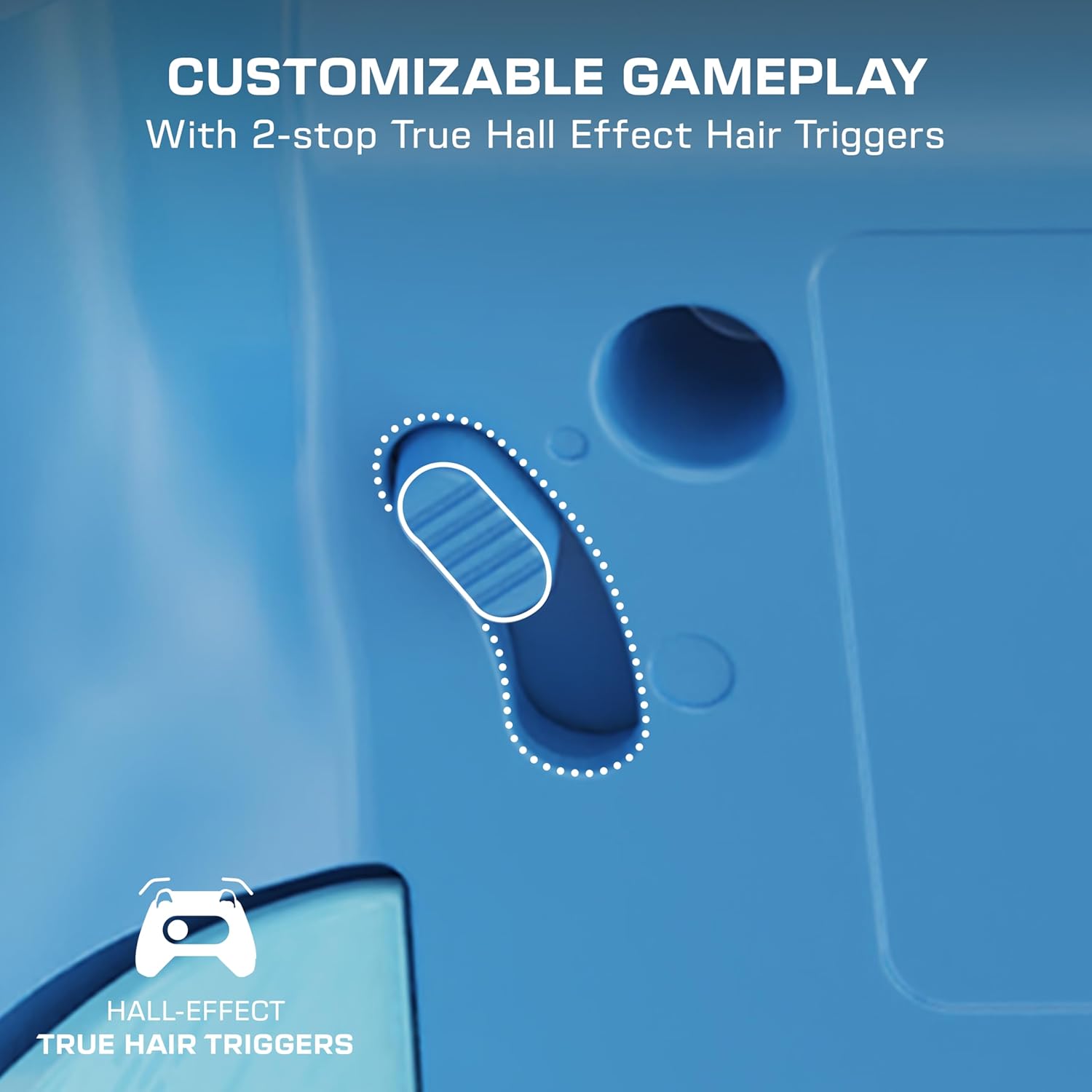 Turtle Beach Rematch Advanced Blue Kitsune bedrade gamingcontroller Gelicentieerd voor Xbox Series X|S, Xbox One en Windows PC met Glow-in-the-dark, herinstelbare knoppen en hairtriggers.