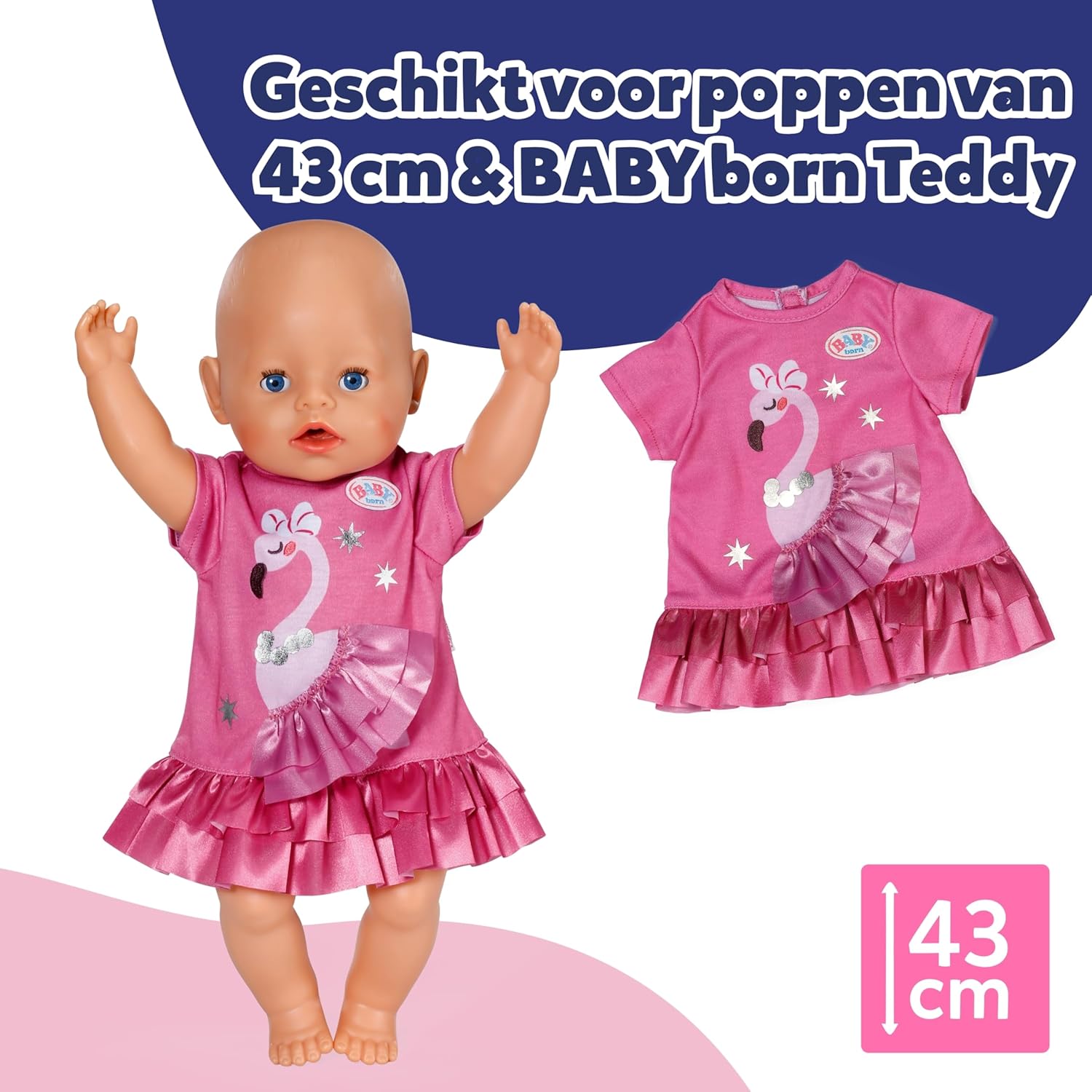 Baby Born - Dress With Flamingo 43 Cm