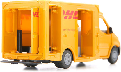 siku 1920, Mercedes-Benz Sprinter DHL Pakketservice, 1:50, Metaal/Kunststof, Geel, Speelgoedauto, Deuren die open kunnen, Afneembaar Dak