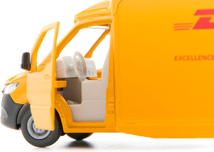 siku 1920, Mercedes-Benz Sprinter DHL Pakketservice, 1:50, Metaal/Kunststof, Geel, Speelgoedauto, Deuren die open kunnen, Afneembaar Dak