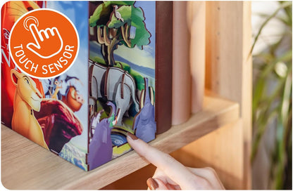 Revell Tiny Adventures Buchstütze König der Löwen I Disney 3D Holz Puzzle mit LED I Simba Szene als Miniatur-Book Nook für Bücherregal I Kreatives Geschenk für Kinder, Filmfans & Bastelbegeisterte