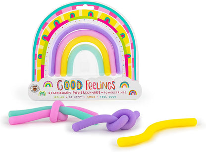 Regenboog Stretch Touwen Fidget 6st.