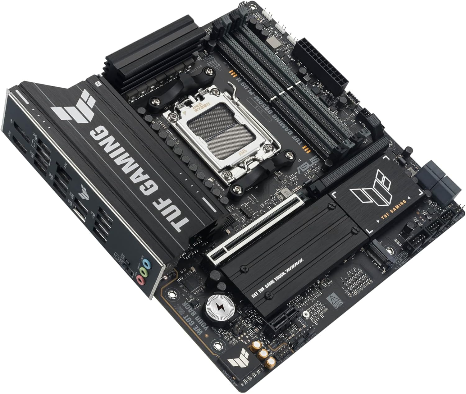 ASUS TUF Gaming B850M-PLUS II Motherboard Socket AMD AM5 (AMD B850, mATX, DDR5 Memory, 1x PCIe 5.0 M.2, 2x PCIe 4.0 M.2, Aura Sync