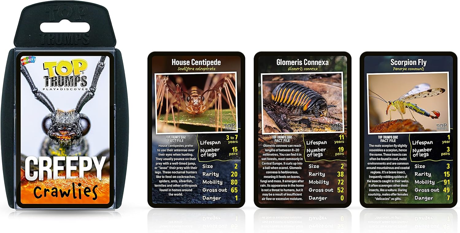 Top Trumps Creepy Crawlies - Gioco di carte, Top Trumps Jeu de cartes effrayants, Top Trumps Creepy Crawlies Kartenspiel, Top Trumps Creepy Crawlies Card Game