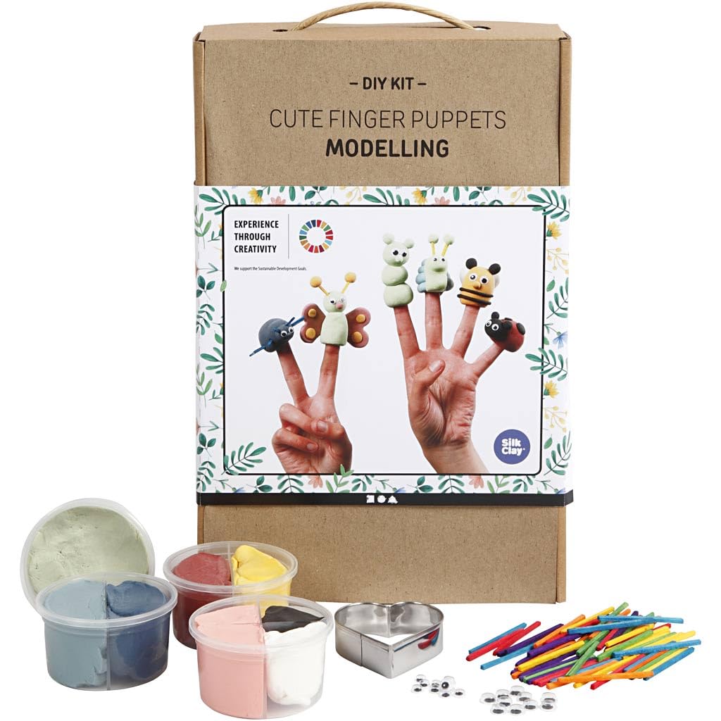Creativ Company - Schattige Vingerpoppen Maken Silk Clay Kleiset