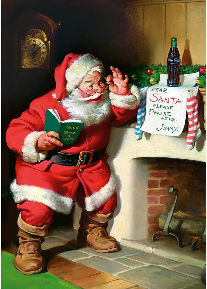 Kerstpuzzel Coca Cola Open Haard - 1000st.