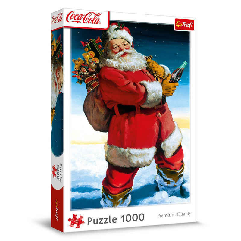Trefl - Coca-Cola, Sinterklaas in de sneeuw - Puzzel met 1000 stukjes - Kerstpuzzel, voor volwassenen en kinderen vanaf 14 jaar