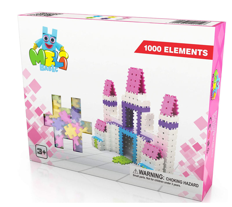 Meli - Meli Basic Roze Bouwblokken 1000dlg.
