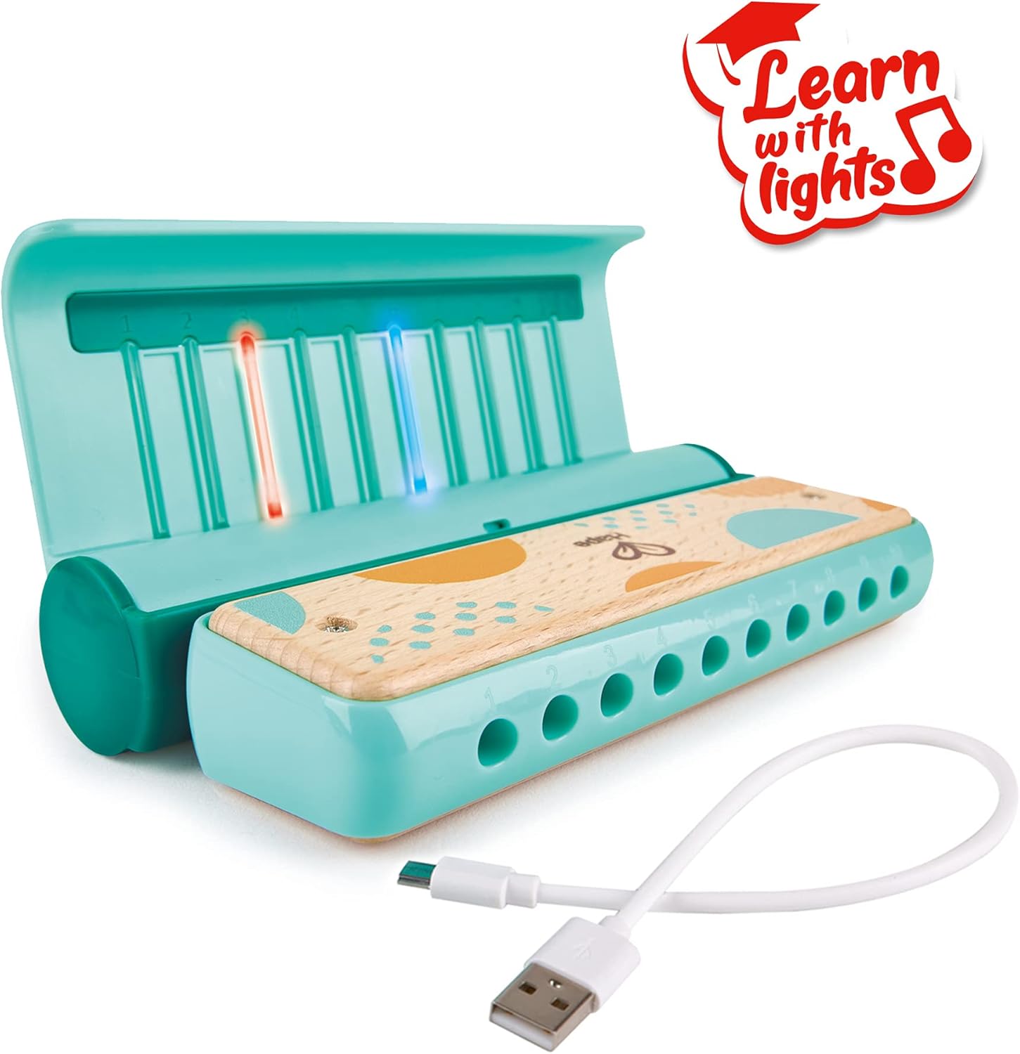 Hape Leer met deze Lichtjesharmonica