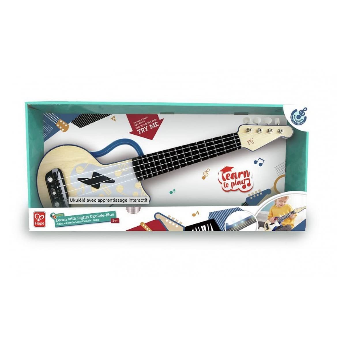 Hape - Hape Ukelele met Lichtjes - Blauw