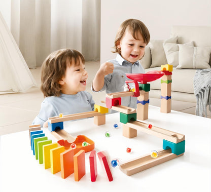 Hape - Hape Houten Knikkerbaanset Domino - 50dlg.