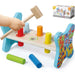 Dorjee- D1.100-2 - Hamerbankje met houten staafjes - coördinatiespeelgoed van hout voor kinderen vanaf 12 maanden.