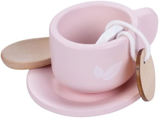 Dorjee - D3.021 - Houten Theeset met Gebak voor Kinderen: 17 stuks inclusief theepot, kopjes, lepels en snoep - vanaf 3 jaar - Houten speelgoed - Rollenspel