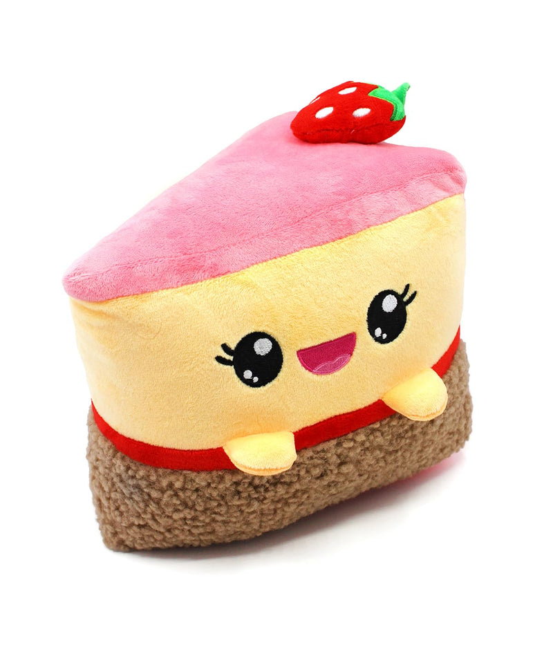 Joytoy - Yummis Fresa der Kuchen Plüsch 21x16x21 cm, Rosa, Braun, Rot