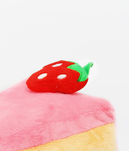 Joytoy - Yummis Fresa der Kuchen Plüsch 21x16x21 cm, Rosa, Braun, Rot
